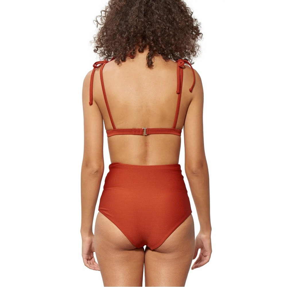 Mara Hoffman Lydia Bikini Bottom In Rust - image 4